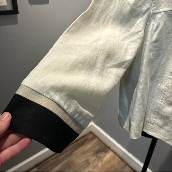 Women’s 100% Linen‎ blazer jacket Sz14 career wear closet staple - Picture 3 of 12